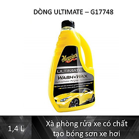 Meguiar's Xà phòng rửa xe có chất tạo bóng dòng cao cấp Ultimate - Wash & Wax, G17748, 1,4L