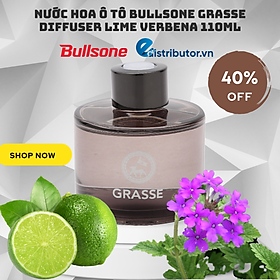 Nước Hoa Ô Tô Cao Cấp Bullsone Grasse Diffuser Lime & Verbena - Hàng Chính Hãng