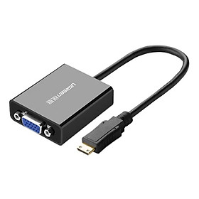 Mua Cáp chuyển đổi Mini HDMI sang VGA Full HD có Audio Dài 15CM Màu Đen Ugreen GK