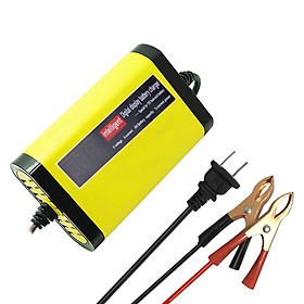 Car Motorcycle Charger 12V 2A Full Automatic 3 Stages Lead Acid AGM GEL Intelligent LCD Display
