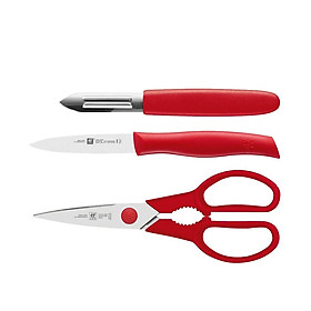 Set dao nhỏ + kéo + dao nạo Zwilling Knife set 3P TW Grip 38157-001-0 - hàng chính hãng