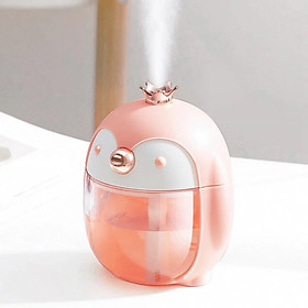 Máy phun sương tạo độ ẩm mini 300ml sạc USB thiết kế hình chim cánh cụt đáng yêu cho nhà/xe/văn phòng