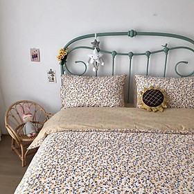 Bộ Chăn Ga Gối Cotton Living 100%cotton Hàng Nhập Khẩu Cao Cấp Dâu Tây