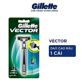 Dao Cạo Râu Gillette Vector 2 Lưỡi Cao Cấp ( cán + 1 lưỡi dao đi kèm )