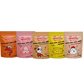Combo 5 Bì Bánh Tráng Nướng Tẩm Vị Sachi 45gam