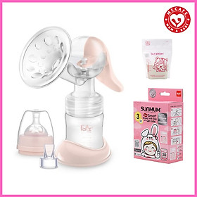 MÁY HÚT SỮA CẦM TAY FATZBABY HANDY 2 CÓ 1 VAN THAY THẾ  KÈM HỘP 30 TÚI  ĐỰNG SỮA SUNMUM 100ML HỒNG