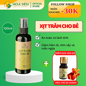 Xịt tràm cho bé 100ml - Hoa Nén - Khử mùi, ngăn muỗi và côn trùng đốt, gi.ảm h.ăm t.ã, r.ôm s.ảy, m.ẩn ng.ứa cho bé