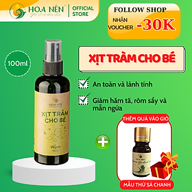 Xịt tràm cho bé 100ml - Hoa Nén - Khử mùi, ngăn muỗi và côn trùng đốt,  gi.ảm h.ăm t.ã, r.ôm s.ảy, m.ẩn ng.ứa cho bé