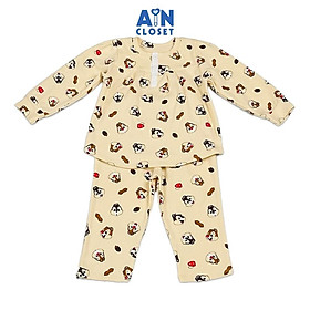 Bộ quần áo Dài bé gái họa tiết Sóc Nâu Thun cotton - AICDBGLXONAE - AIN Closet