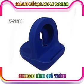 Mua Giá đỡ đế sạc cho đồng hồ thông minh Apple Watch series 1/2/3/4/5/6/Se silicon hình quả trứng - Xanh dương