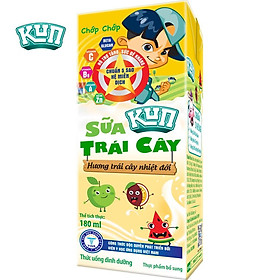 KUN_Sữa Trái Cây Vị Nhiệt Đới Thùng 48 Hộp x 180ml