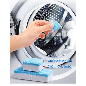 Viên Tẩy Máy Giặt Tặng GƯƠNG MINI HÀN QUỐC - Hàng Nhập Khẩu