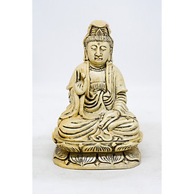 Tượng Phật bà Quan Âm ngồi thiền bằng đá