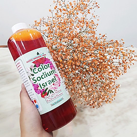 Nước Nhuộm Hoa Tươi Màu Cam (Chai 1 Lít) Color Sodium For Fresh Flowers theo công nghệ Israel giúp nhuộm đổi màu hoa cắt cành theo ý muốn
