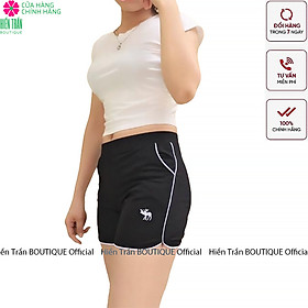 Quần đùi nữ Hiền Trần BOUTIQUE cạp chun vải cotton co giãn sooc short dáng rộng thể thao bigsize đồ mặc nhà