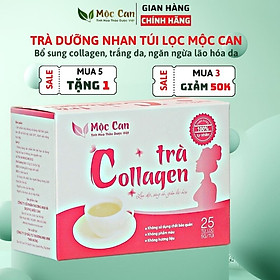 Trà Collagen Mộc Can 1 hộp 25 túi lọc bổ sung collagen dưỡng trắng da ngăn ngừa lão hoá da