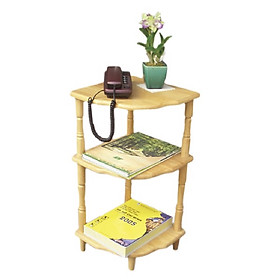 Kệ góc trang  trí  3 tầng bằng gỗ tiện lợi