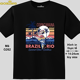 BRAZIL, mã G262. Hãy tỏa sáng như kim cương, qua chiếc áo thun Goking siêu hot cho nam nữ trẻ em, áo phông cặp đôi, gia đình, đội nhóm
