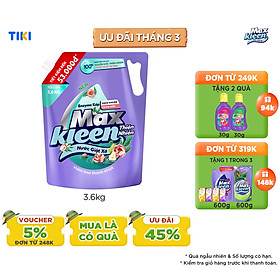 Túi Nước Giặt Xả MaxKleen Thiên Nhiên 3.6kg