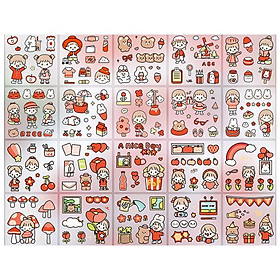 Bộ 20 Tờ Sticker Nhiều Hình Cô Gái Và Bé Thỏ - Telado MSTZ-07/2-6 (Mẫu Màu Giao Ngẫu Nhiên)