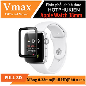 Miếng Dán Cường Lực Vmax Cho Apple iWatch / Apple Watch 38mm Full keo - Hàng Chính Hãng