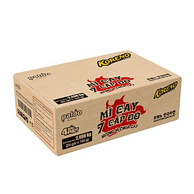 Thùng 24 Gói Mì cay 7 cấp độ hương vị chua cay Koreno Premium (104g x 24 Gói)