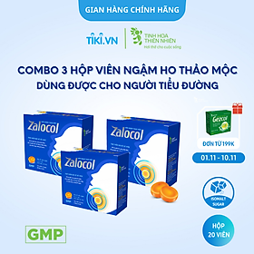 Combo mua trữ - 3 hộp ZalocolHỗ trợ giảm ho, khản tiếng do viêm họng