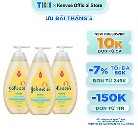 Bộ 3 Chai Sữa Tắm Gội Toàn Thân Johnsons TOP TO TOE - Dung tích 500mlchai