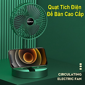 Quạt sạc Super để bàn, gấp gọn tiện dụng