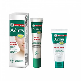 Tinh Chất Chuyên Biệt Cho Da Mụn Tuổi Trưởng Thành Acnes 25+ Facial Serum (20ml) + Gel Rửa Mặt Acnes 25+ Facial Wash (25g)