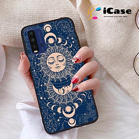 Ốp lưng iCase dành cho Xiaomi Poco M3 chất liệu viền dẻo lưng cứng nhám TPU có hai lỗ xỏ dây đeo in nổi 4D hình bộ sưu tập Sun 10