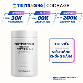 Viên uống chống nắng Codeage Polyphenols Broad Spectrum (120 viên)