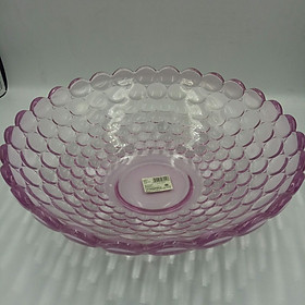 Mua Đĩa Thủy Tinh Pha Lê Bi Nổi  Màu Tím Đẹp Mắt Size To 30 CM Đựng Hoa Quả Bánh Kẹo Tết