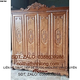 Tủ quần áo gỗ sồi tân cổ điển