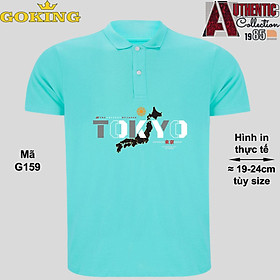 TOKYO, mã G159. Áo thun polo cổ trụ cho nam nữ, form unisex. Áo phông hàng hiệu Goking, quà tặng cao cấp cho gia đình, cặp đôi, doanh nghiệp