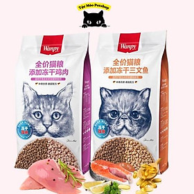 Hạt cho mèo Wanpy kèm gà và cá hồi- bổ sung dinh dưỡng