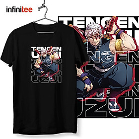 Áo phông Demon Slayer Tengen Uzui Anime màu đen cực ngầu giá tận xưởng