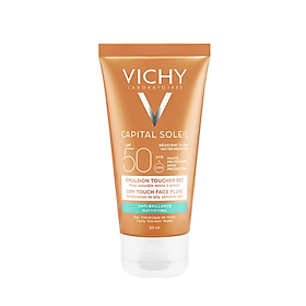 Kem Chống Nắng Không Gây Nhờn Rít Không Màu SPF50  Vichy Capital Soleil SPF50 Face Dry Touch (50ml) -100516689