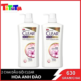 Combo 2 Dầu gội sạch gầu Clear Hoa Anh Đào 630g