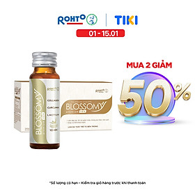 Nước uống collagen tổ yến giúp đẹp da, tăng cường sức khỏe Blossomy Premium lốc 10 chai x 50ml