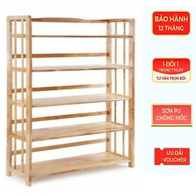 Mua Kệ Sách Gỗ Tự Nhiên 5 Tầng Rộng 90CM