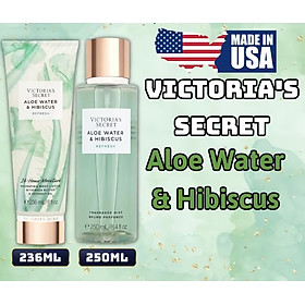 Victoria Secret Aloe Water & Hibiscus Chính Hãng - Body Mist Victoria Secret 250ml - Lotion Victoria Secret 236ml