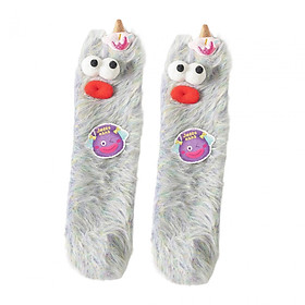 Women Fuzzy Socks, Plush Slipper Socks, Cartoon Figure Crew Socks Funny Bed Socks Floor Socks Ideal Gift