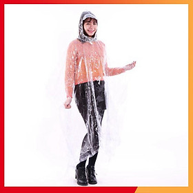 Áo mưa cánh dơi nhựa dẻo vi sinh trong suốt thời trang