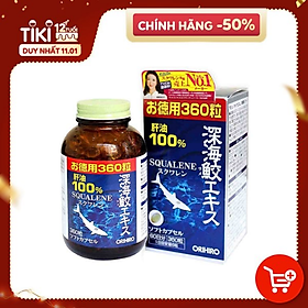 Thực phẩm chức năng Sụn vi cá mập Orihiro Squalene Nhật Bản, 360 viên