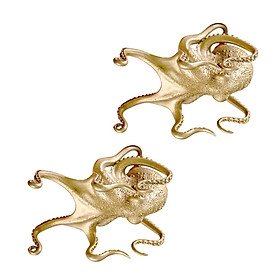 2pcs Octopus Cell Phone Holder Organizer Carving Octopus Statue for Office