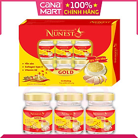 Hộp 6 lọ x 70ml Nước yến sào cao cấp Nunest Gold bồi bổ sức khỏe