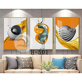 Mua Bộ 3 tranh CANVAS mẫu tranh trừu tượng kích thước 30*40cm