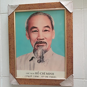 Mua Tranh sơn mài chân dung Bác Hồ kèm khung 37.5x47.5 cm