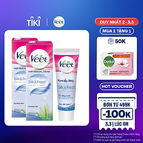 Mua Combo 2 Kem tẩy lông cho da nhạy cảm Veet Silk Fresh 50g tại Gian hàng Durex chính hãng Mua Combo 2 Kem tẩy lông cho da nhạy cảm Veet Silk Fresh 50g tại Gian hàng Durex chính hãng